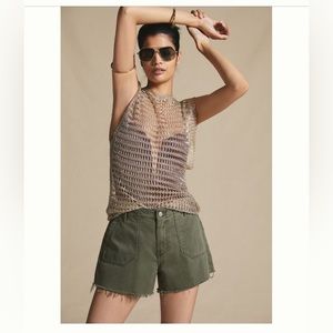 Anthropologie Silver/Gold Chain link Kaftan one size